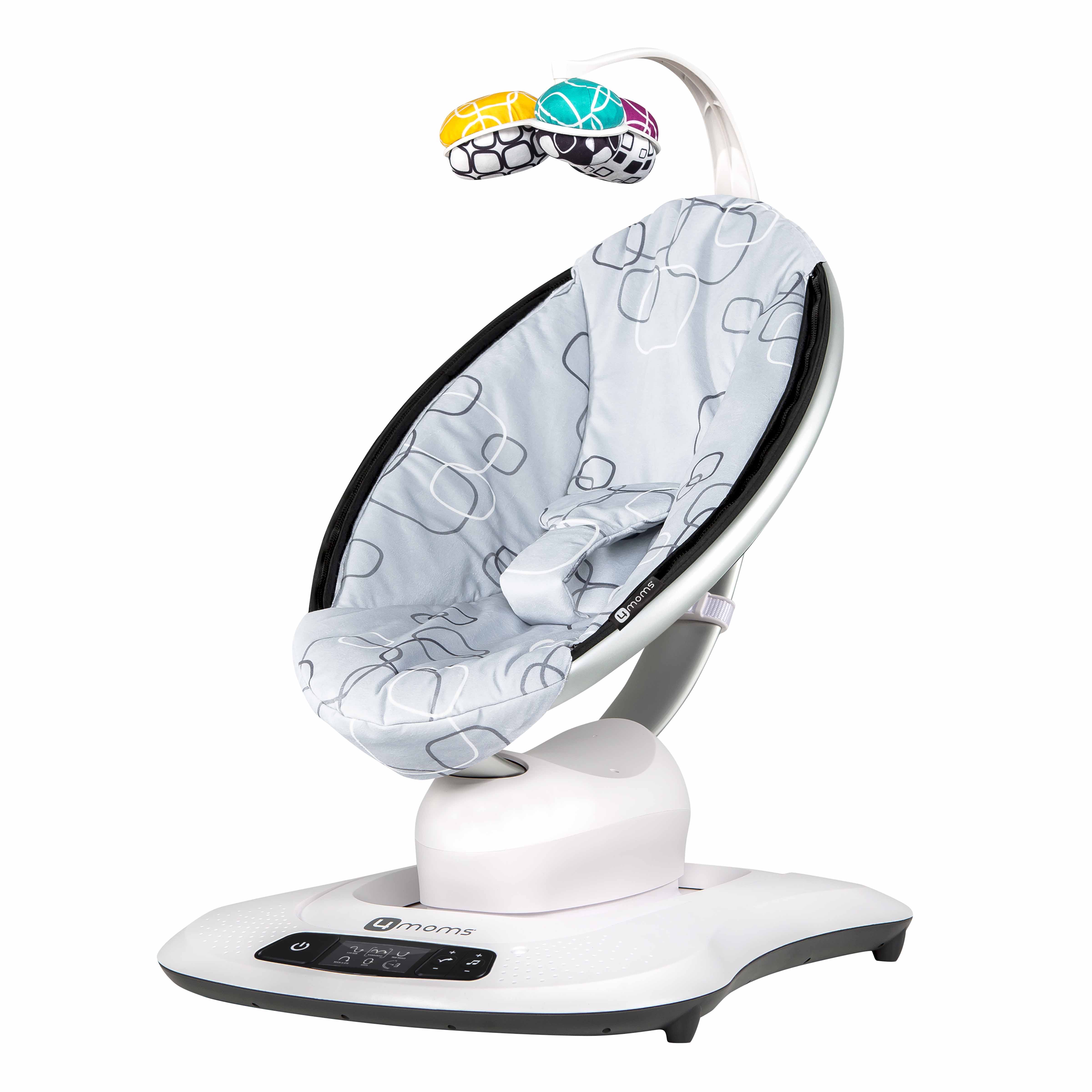 Schommelstoel 4Moms | MamaRoo | Soft pluche zilver | Heutink.nl
