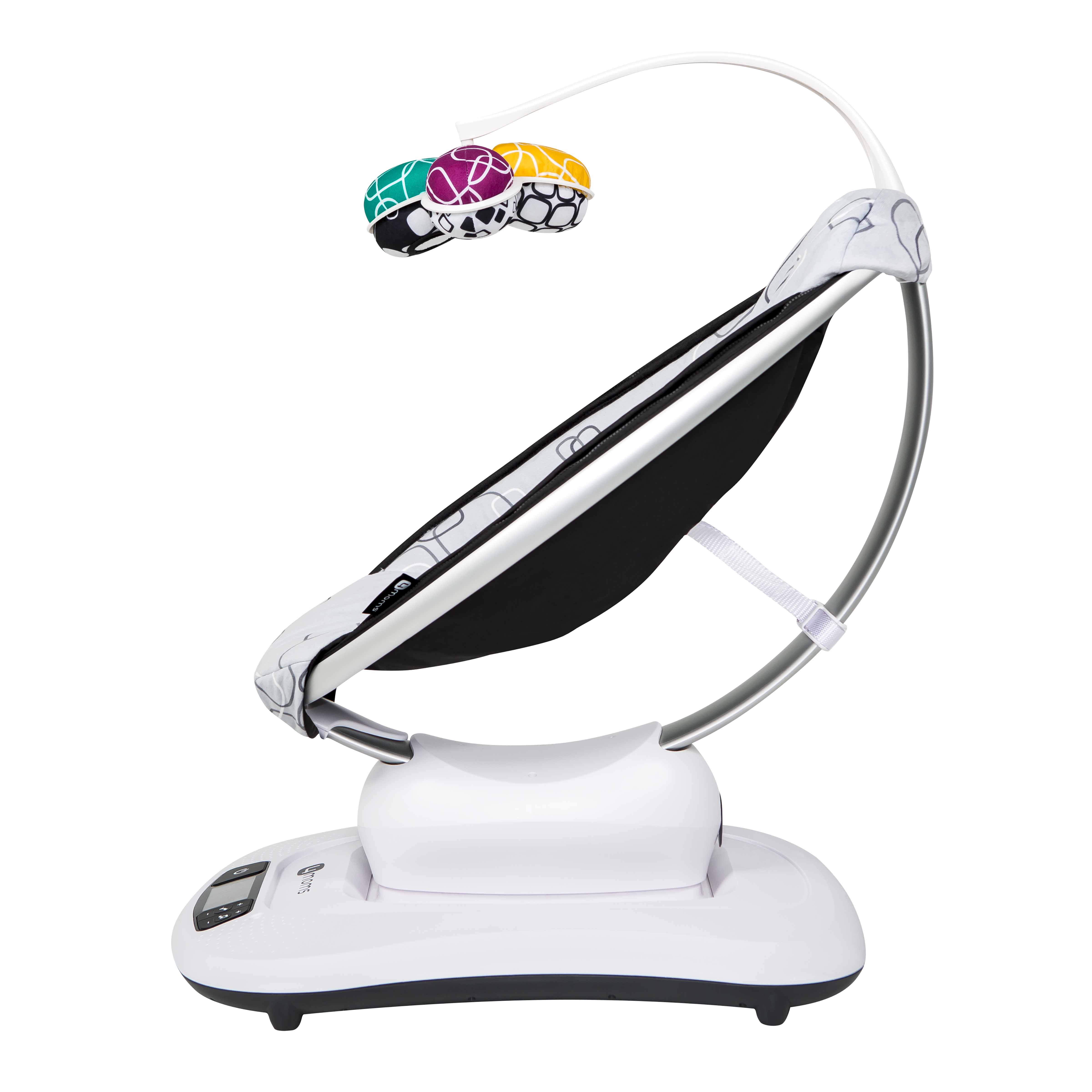 Schommelstoel 4Moms | MamaRoo | Soft pluche zilver | Heutink.nl