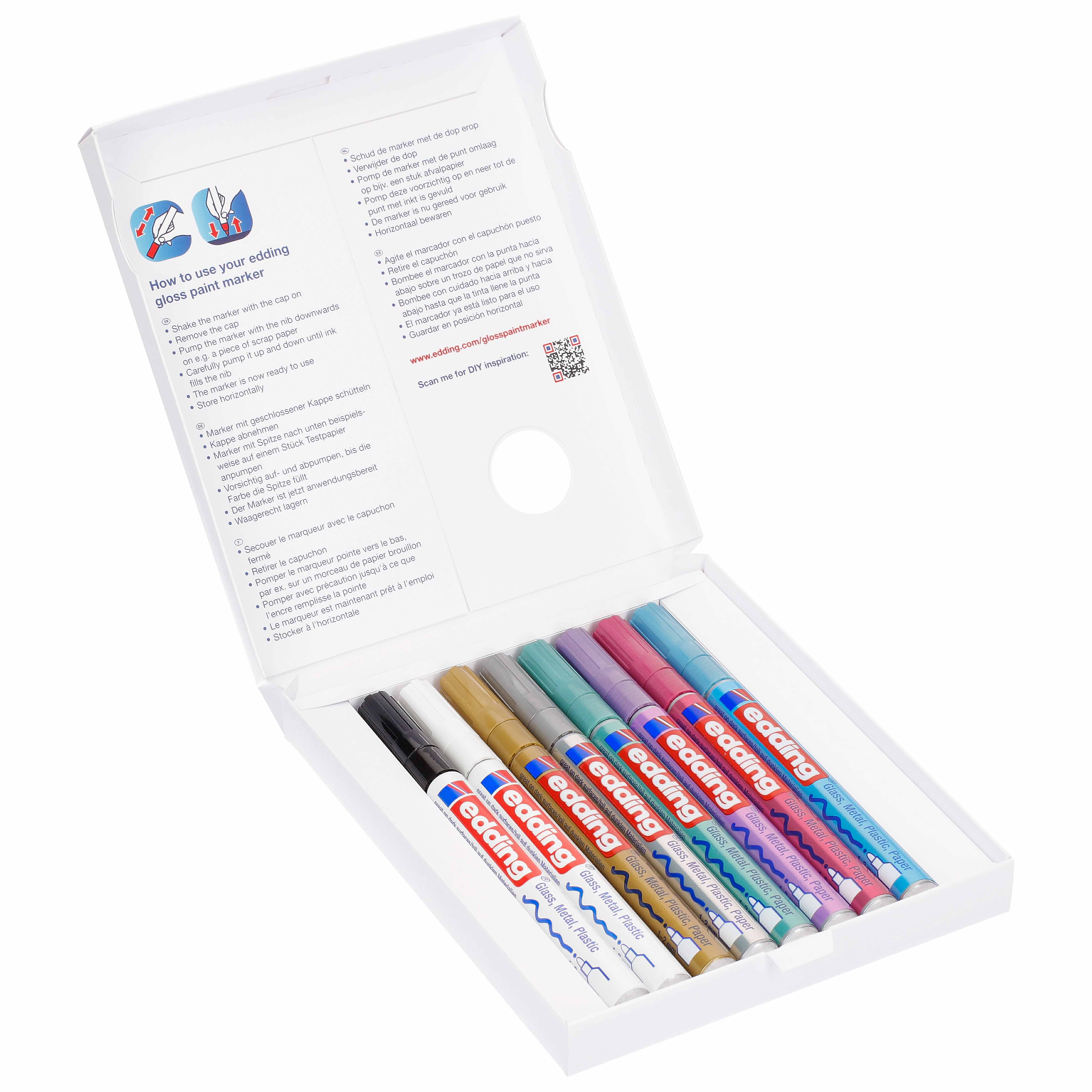 Aanbieding: 10x Edding 751 lakmarker zilver (1 - 2 mm rond
