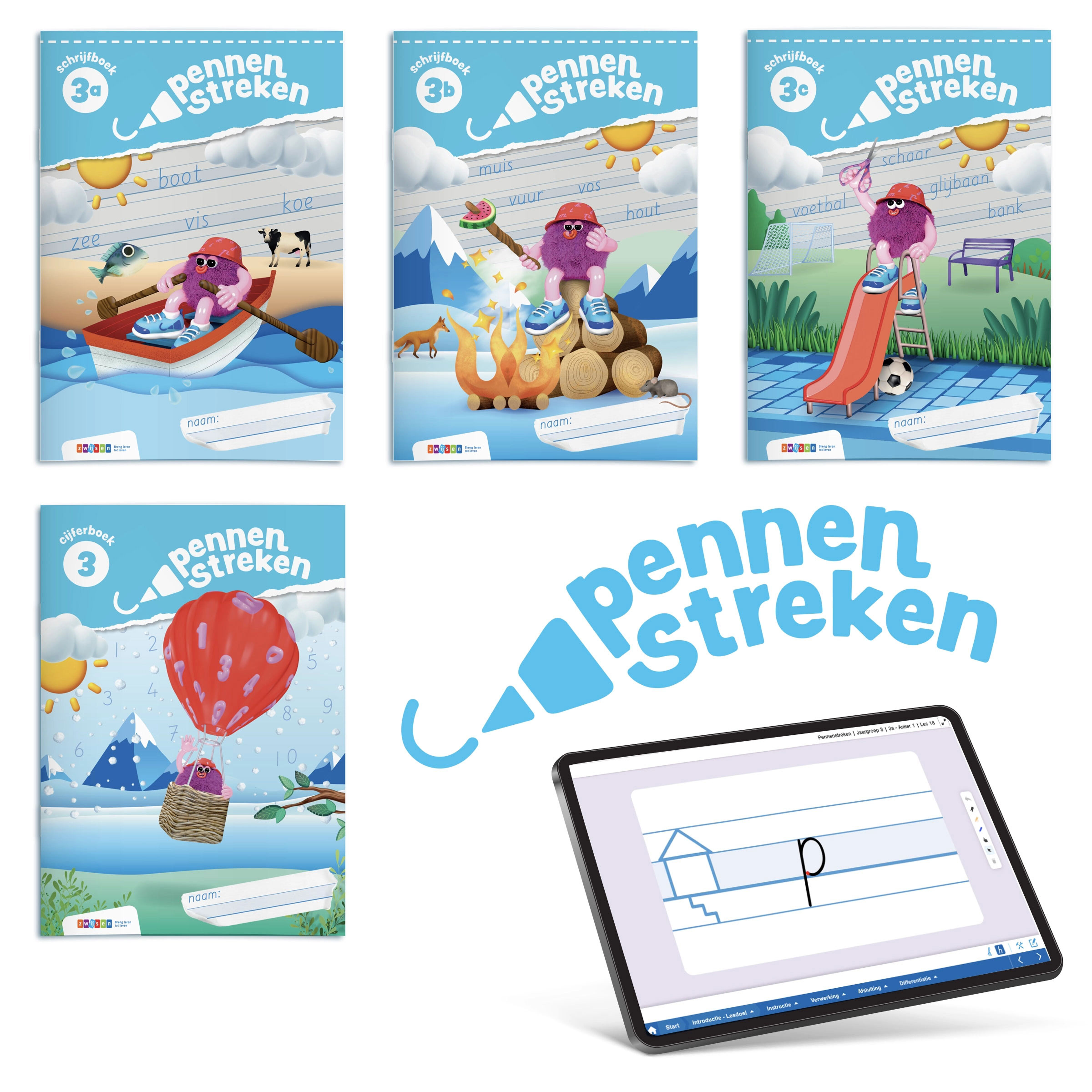 Briefpapier briefblok schrift notitieblok voor jongens meisjes