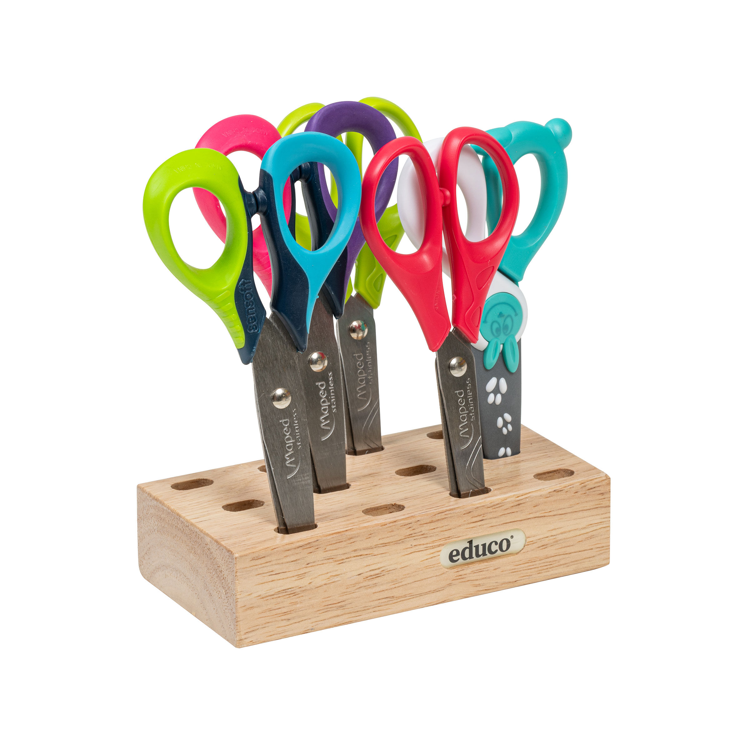 12 Hole Storage Block: For Scissors | Nienhuis Montessori
