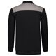 Polosweater bicolor naden zwart/grijs mt.xl